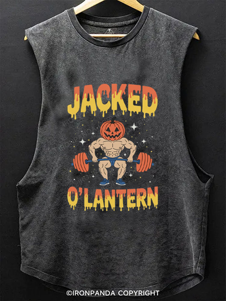 Jacked O Lantern Halloween Pumpkin Scoop Bottom Cotton Tank