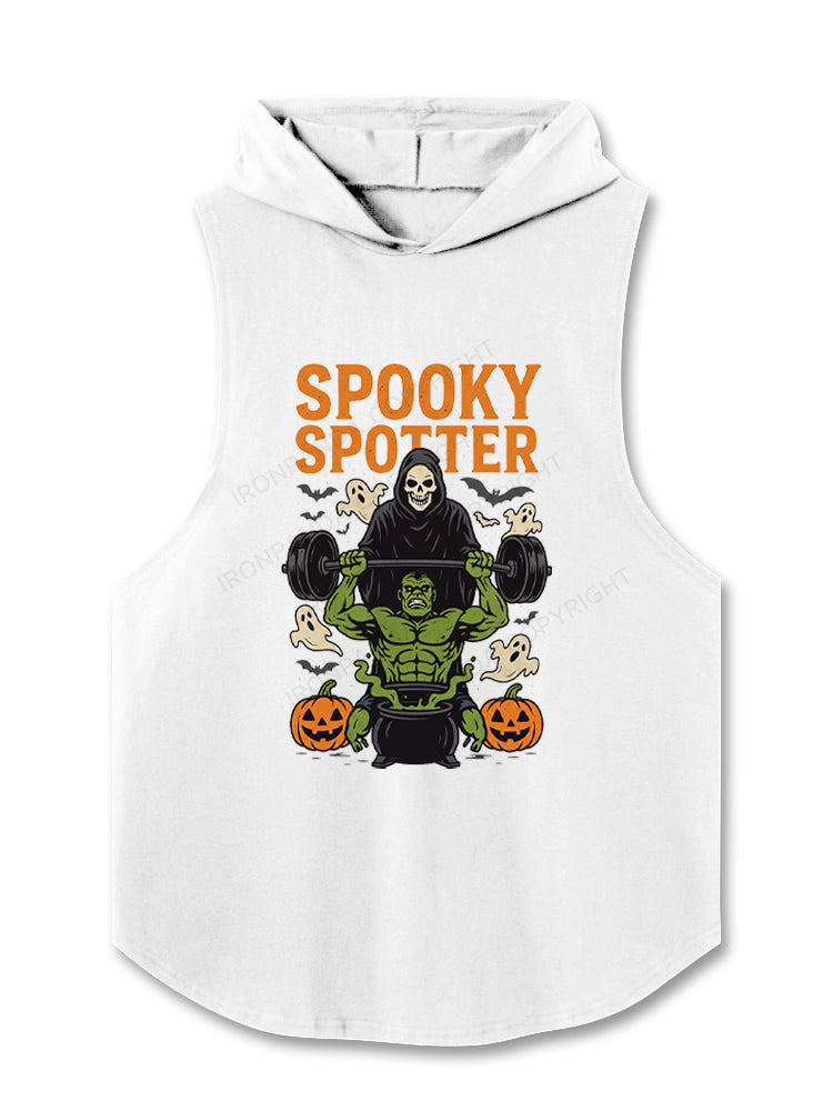 Spooky Spotter Skeleton Halloween Hooded Tank