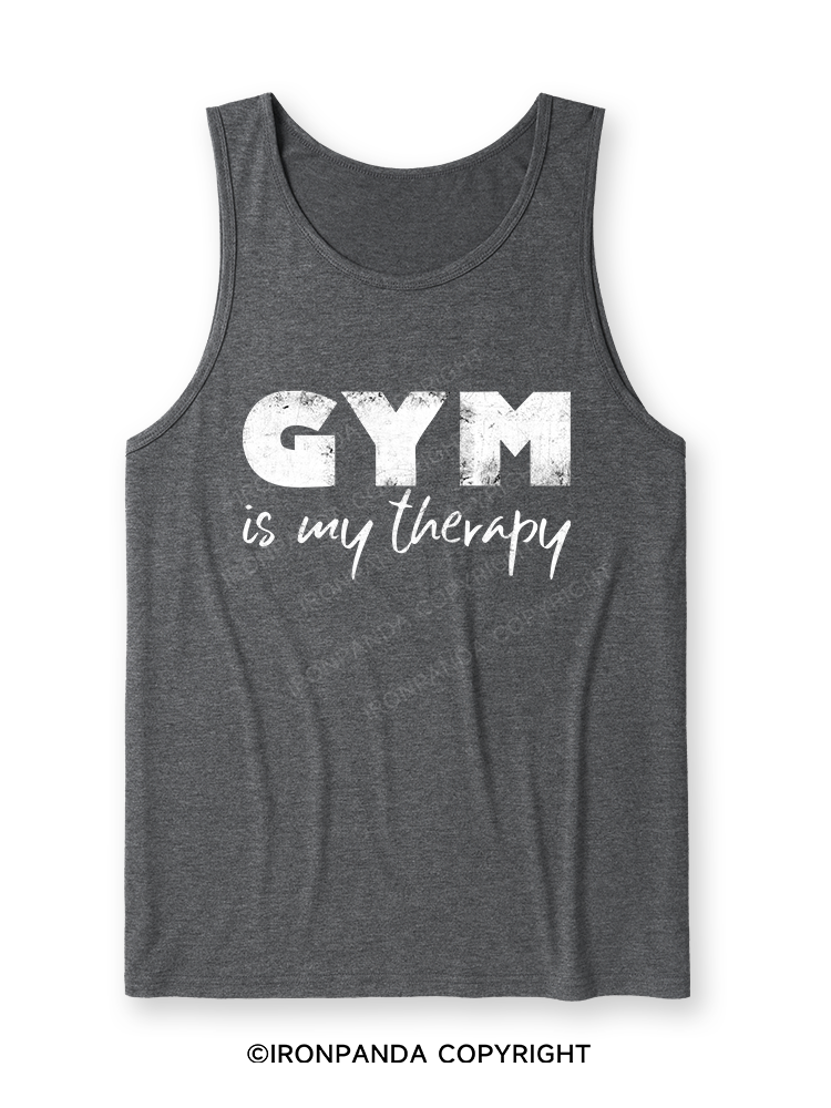 GYM IS MY THERAPY Ultra Soft Heather Tank