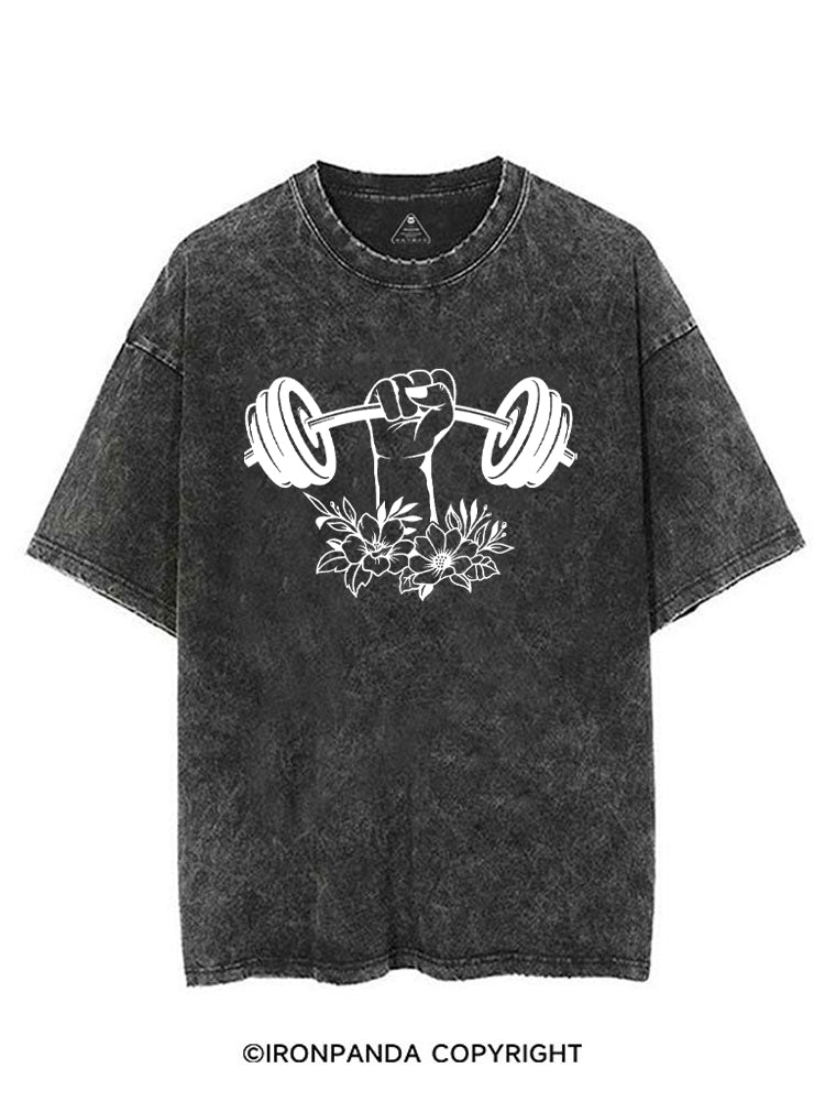 FLOWER POWERLIFTING VINTAGE GYM SHIRT