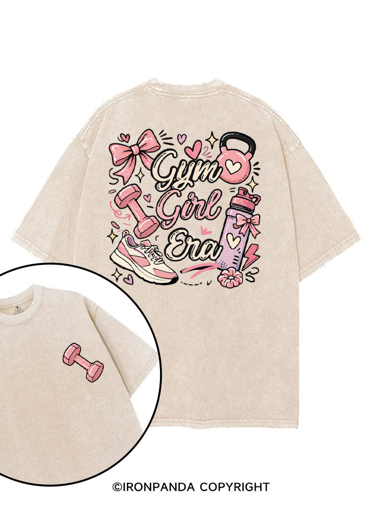 GYM GIRL ERA PINK WORKOUT printed Gym Shirt