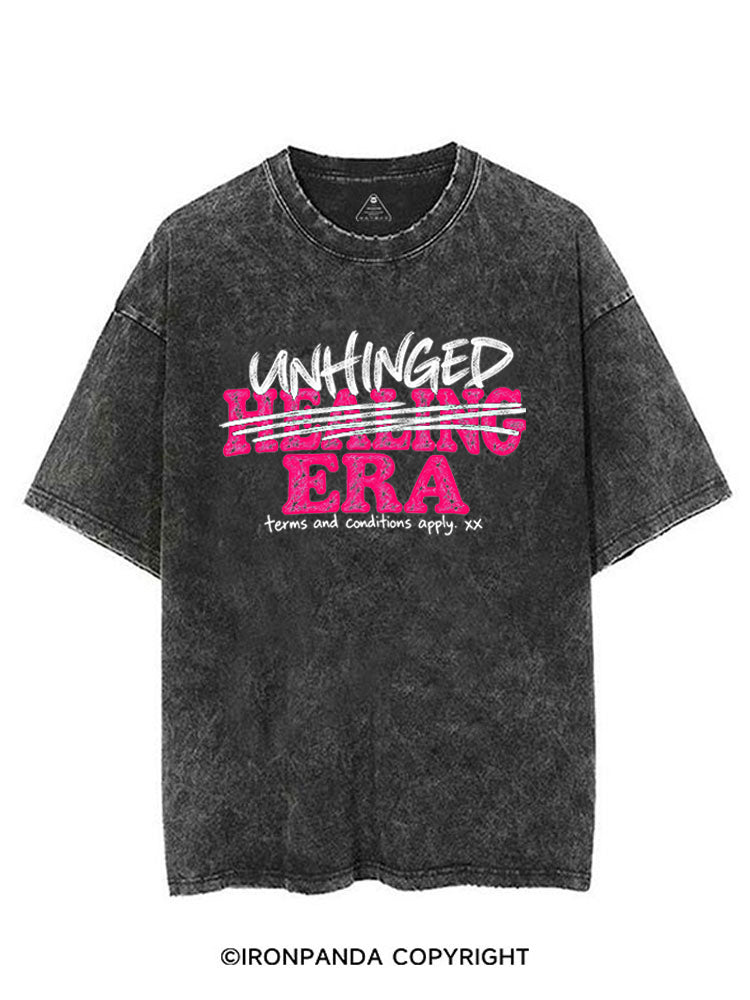 UNHINGED ERA NOT HEALING FUNNY VINTAGE GYM SHIRT