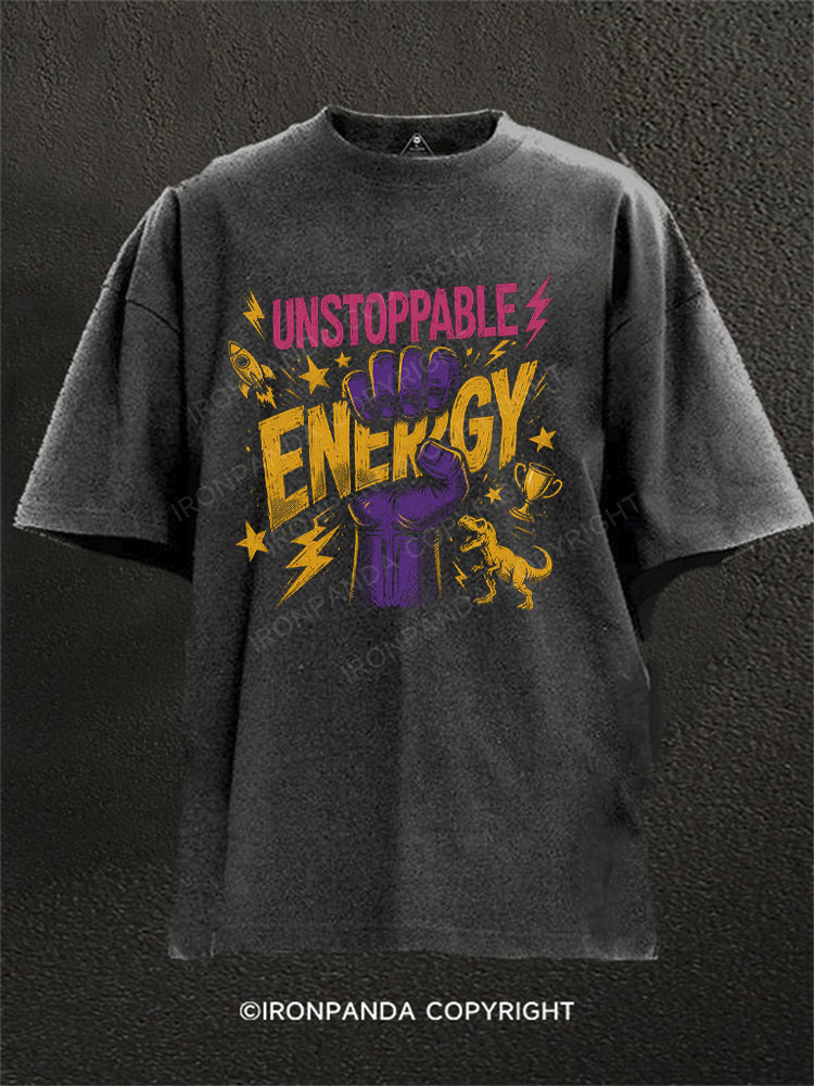 Unstoppable Energy Washed Gym Shirt