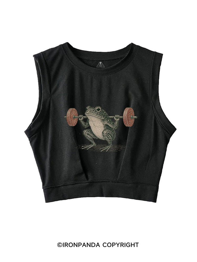 Frog Gym Japanese Ukiyo-E Style SLEEVELESS CROP TOPS