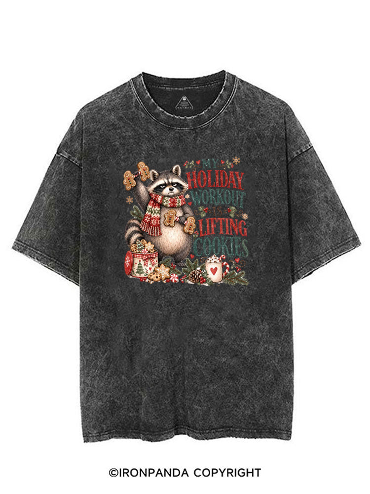 MY HOLIDAY WORKOUT IS LIFTING COOKIES VINTAGE GYM SHIRT