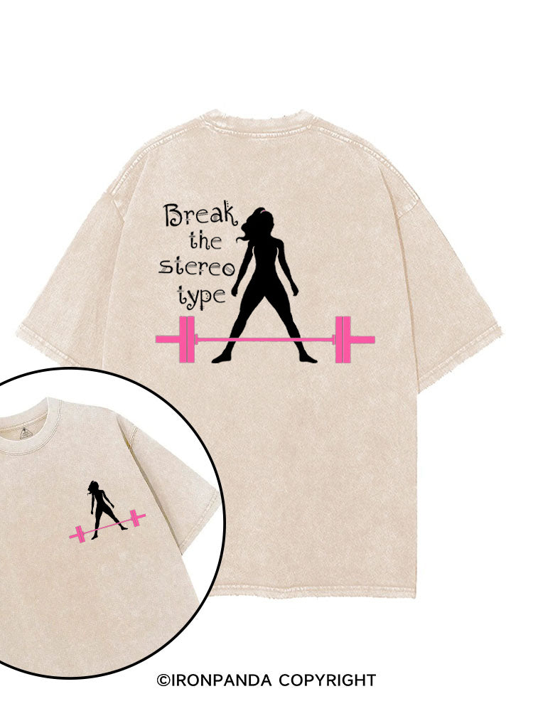 Break the stereo type printed Gym Shirt