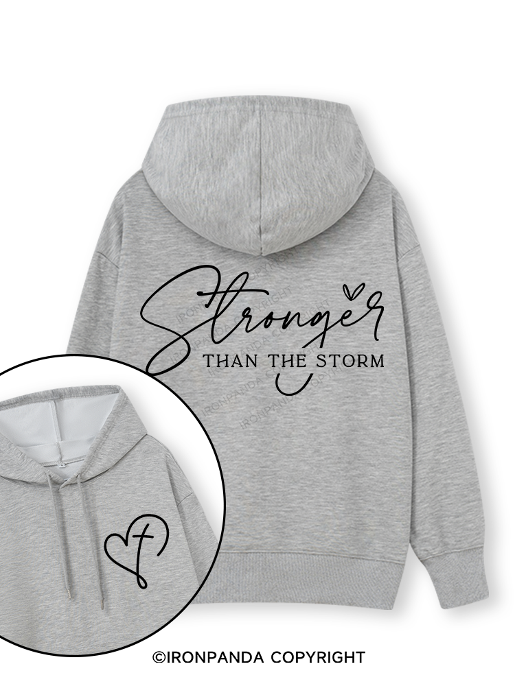 Stronger Than The Storm Double-Sided Printed Classic Gym Hoodie