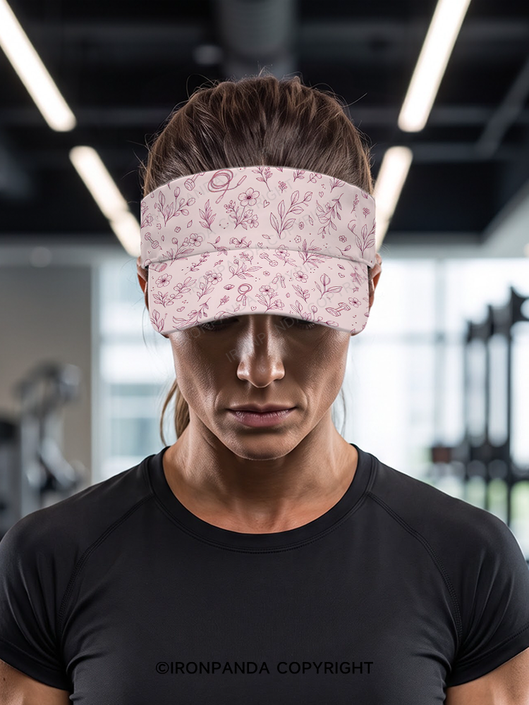 FLORAL GYM Printed Sports Visor