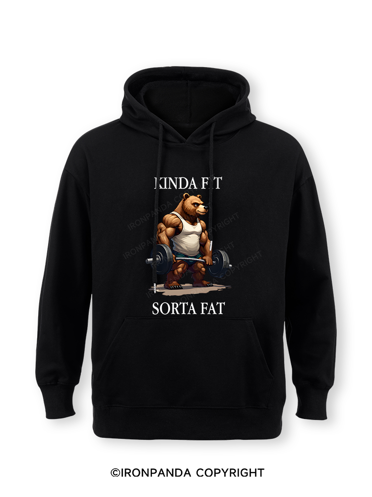 KINDA FIT SORTA FAT MUSCLE BEAR Classic Gym Hoodie