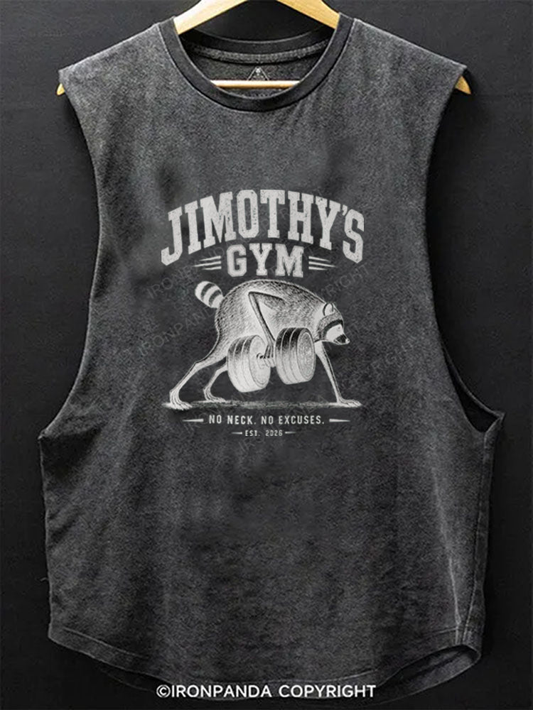Jimothy's Gym No Neck No Excuses Scoop Bottom Cotton Tank