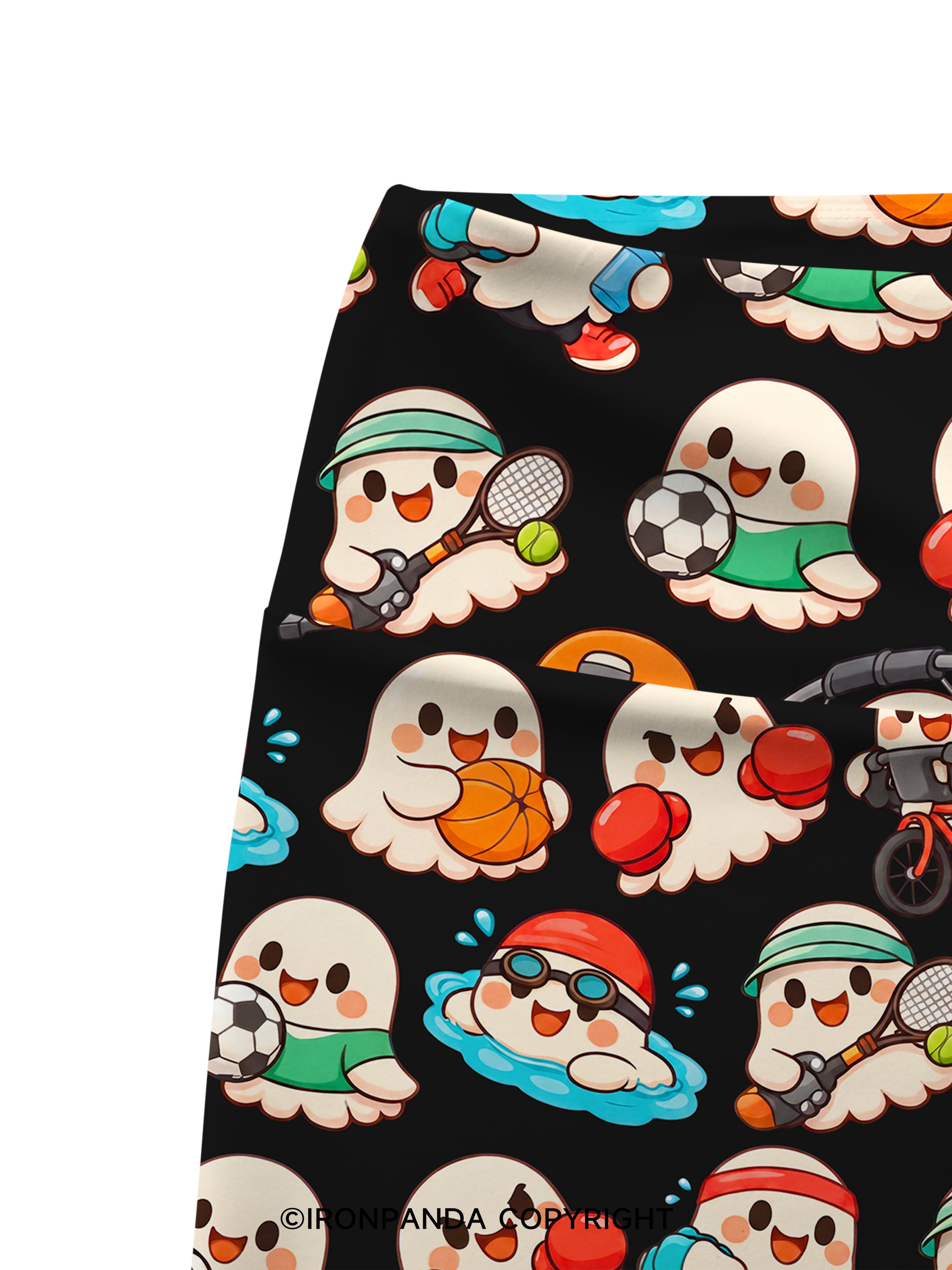 CUTE GHOST SPORTS Printed Yoga Cycling Shorts
