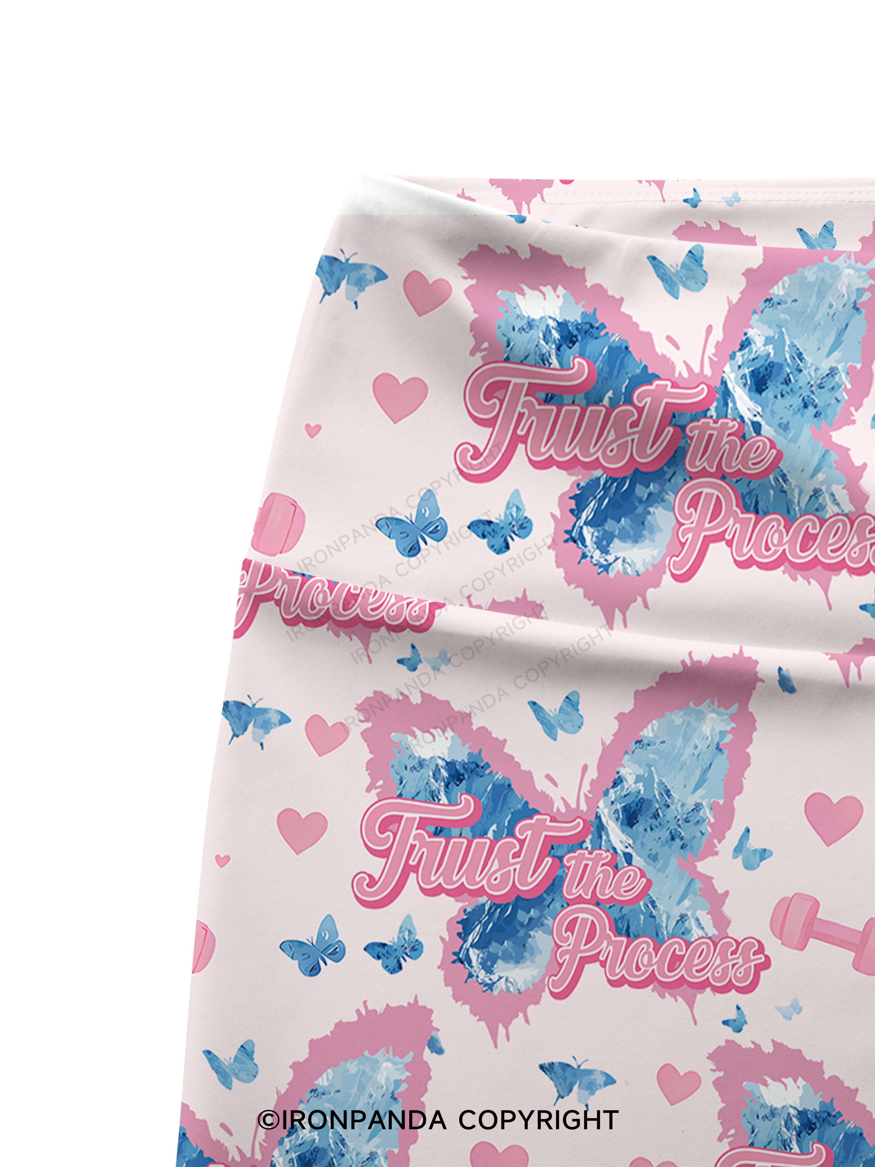 Trust the process fitness Printed Yoga Cycling Shorts