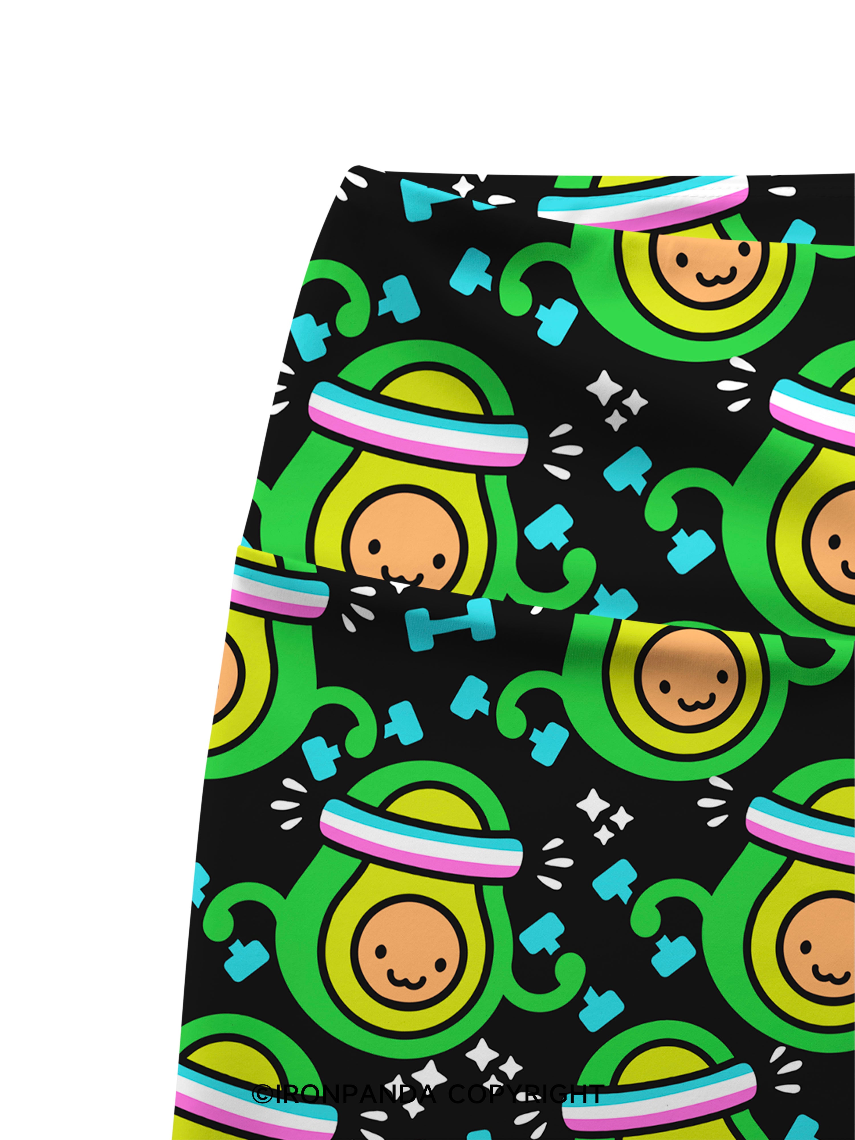 LIL BIT FIT LIL BIT FAT Printed Yoga Cycling Shorts