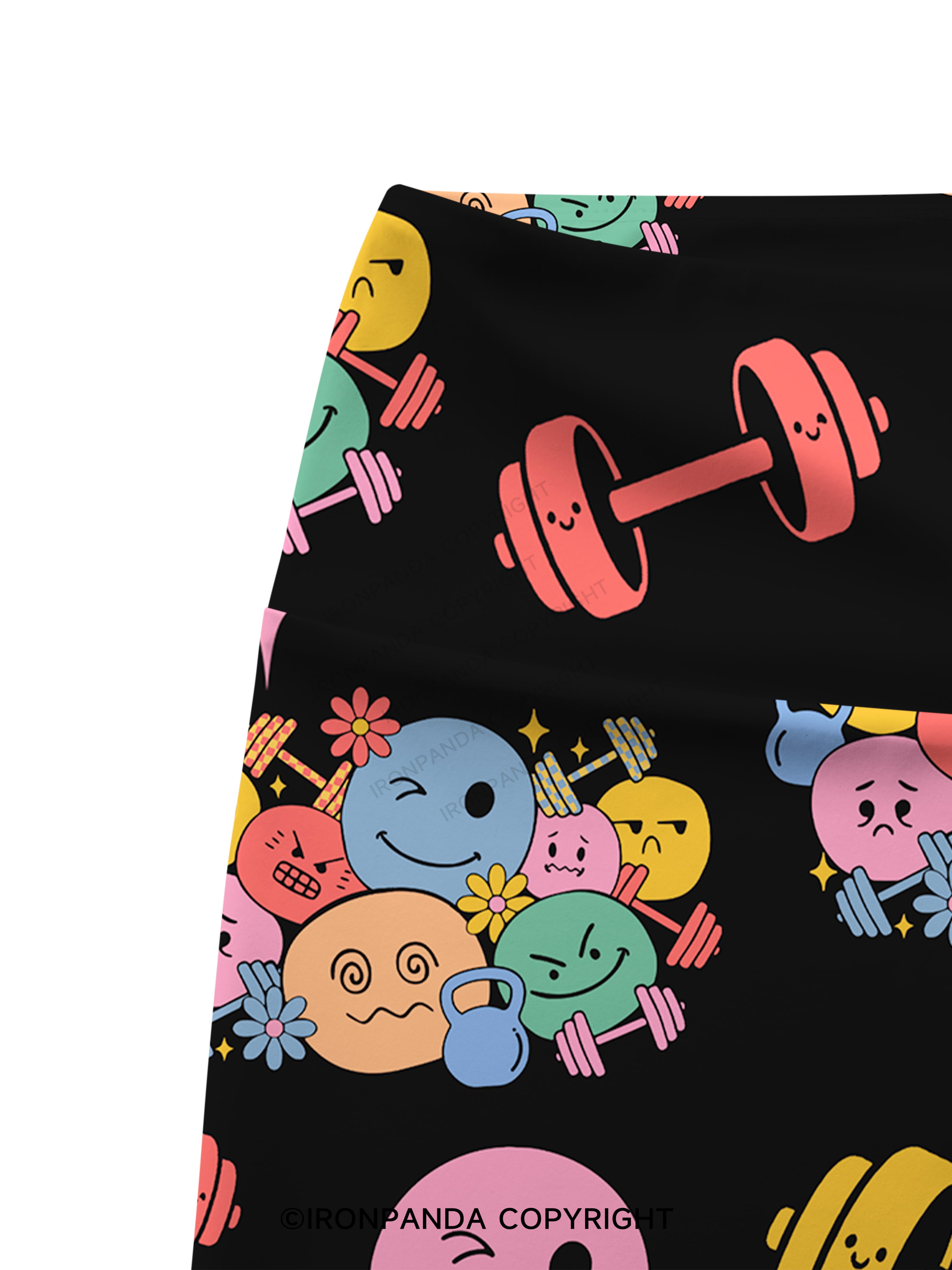 Groovy Mood Gym Printed Yoga Cycling Shorts