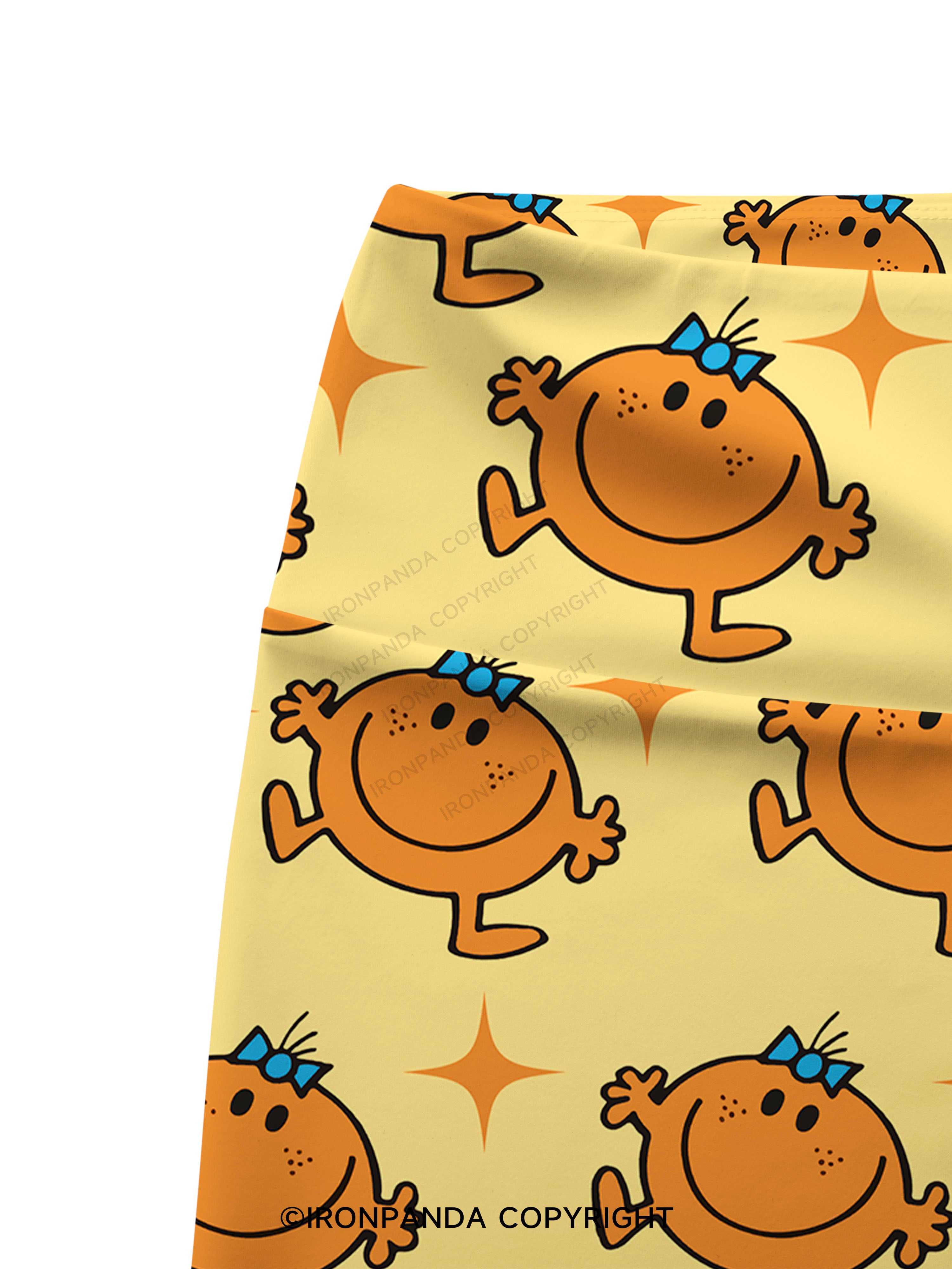 Little Miss Happy Workout Printed Yoga Cycling Shorts
