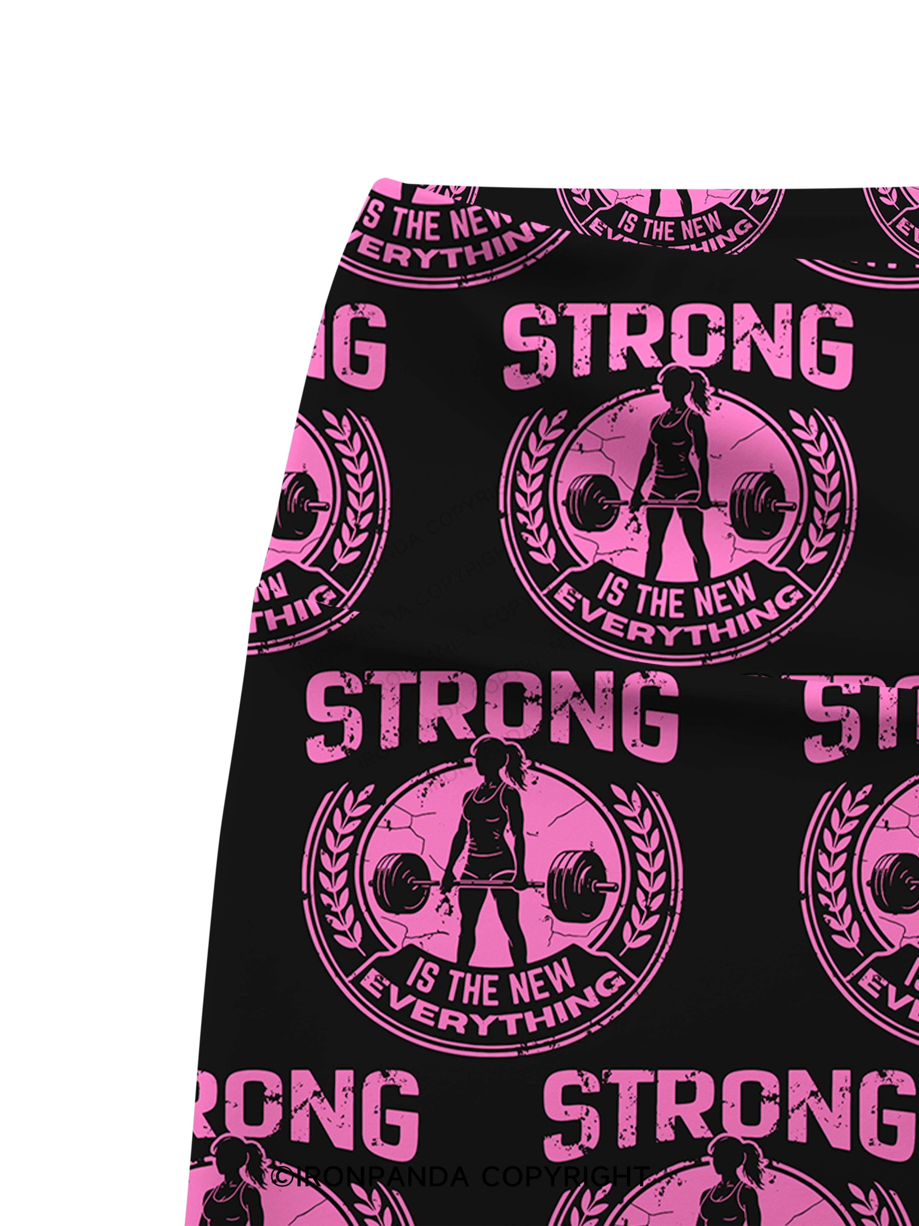 S-T-R-O-N-G Printed Yoga Cycling Shorts