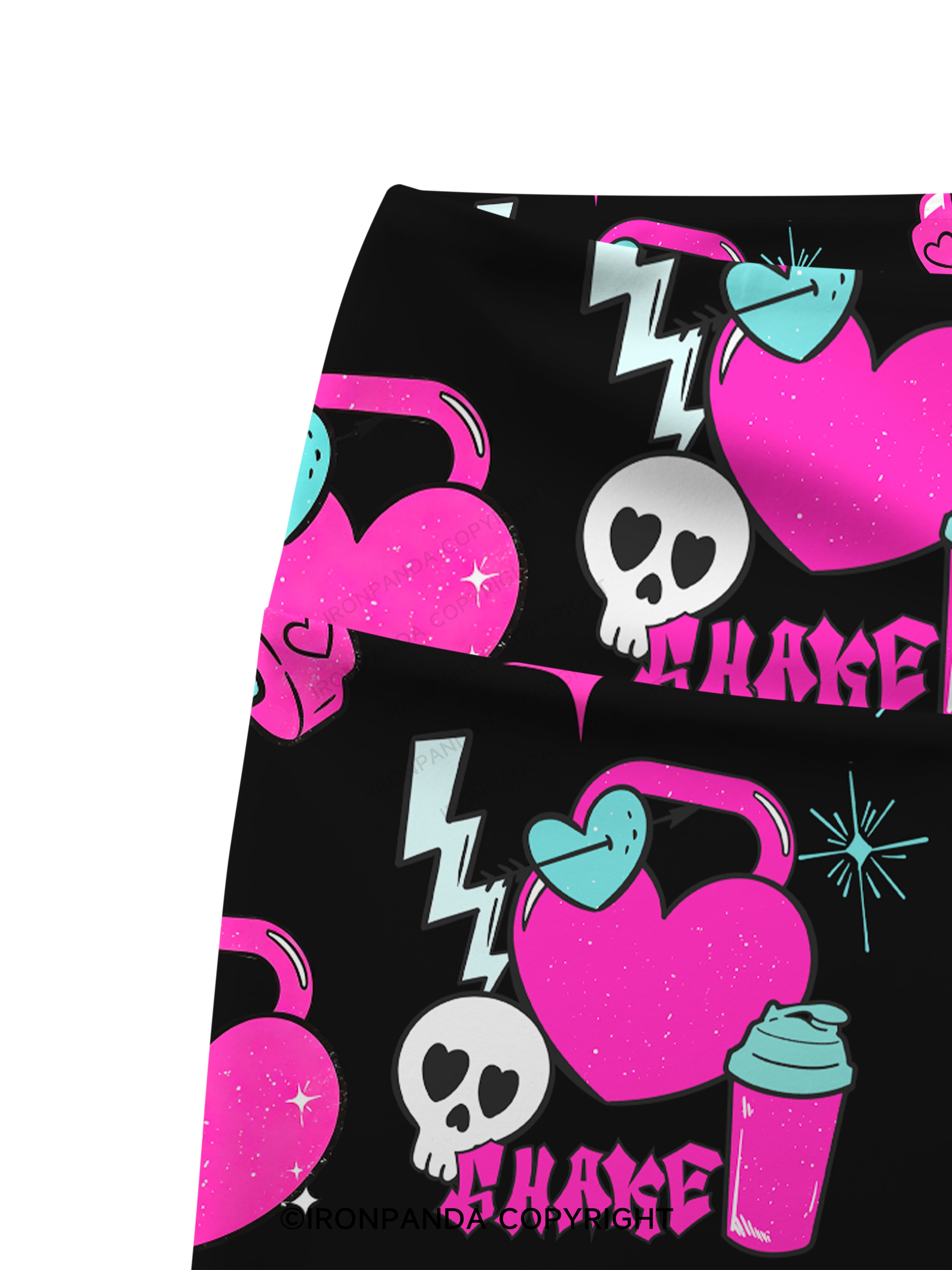Shake Till You Gain Printed Yoga Cycling Shorts