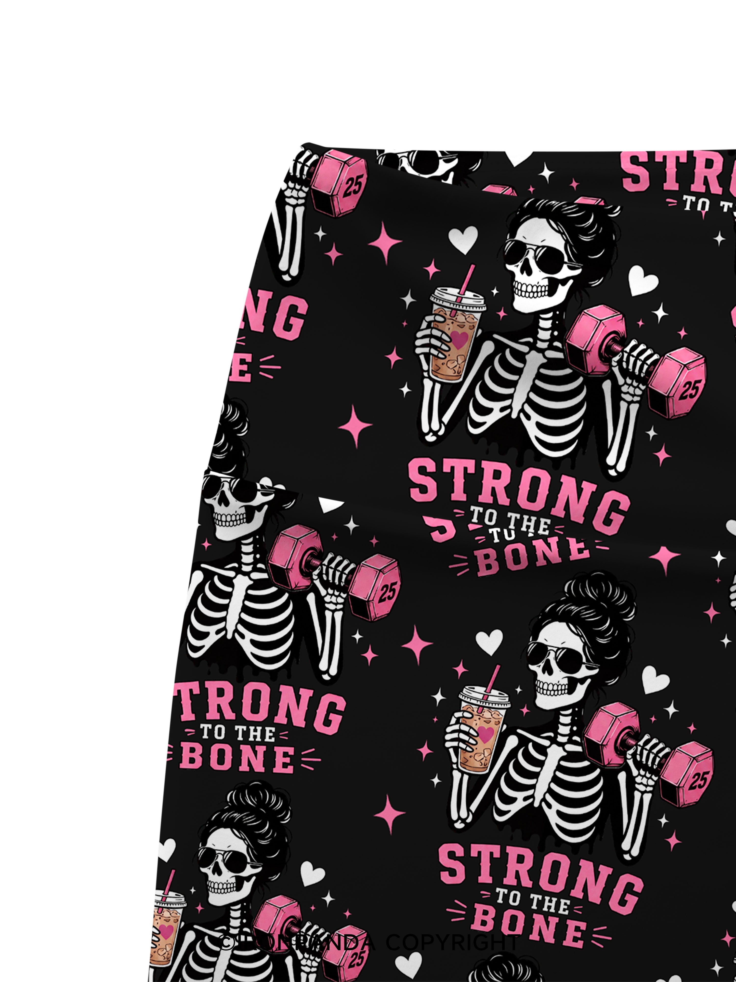 STRONG TO THE BONE Printed Yoga Cycling Shorts