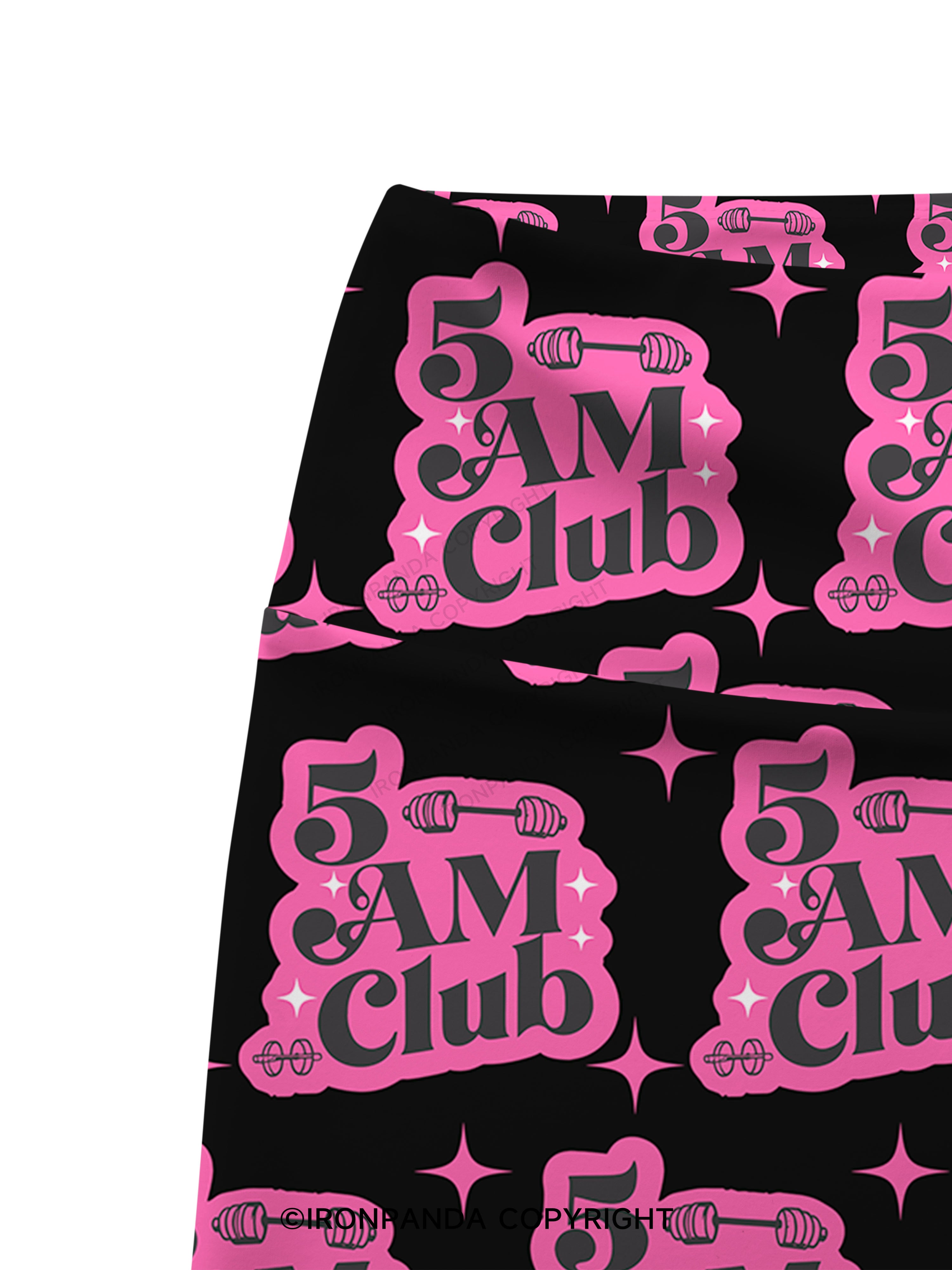 5 AM Club Printed Yoga Cycling Shorts
