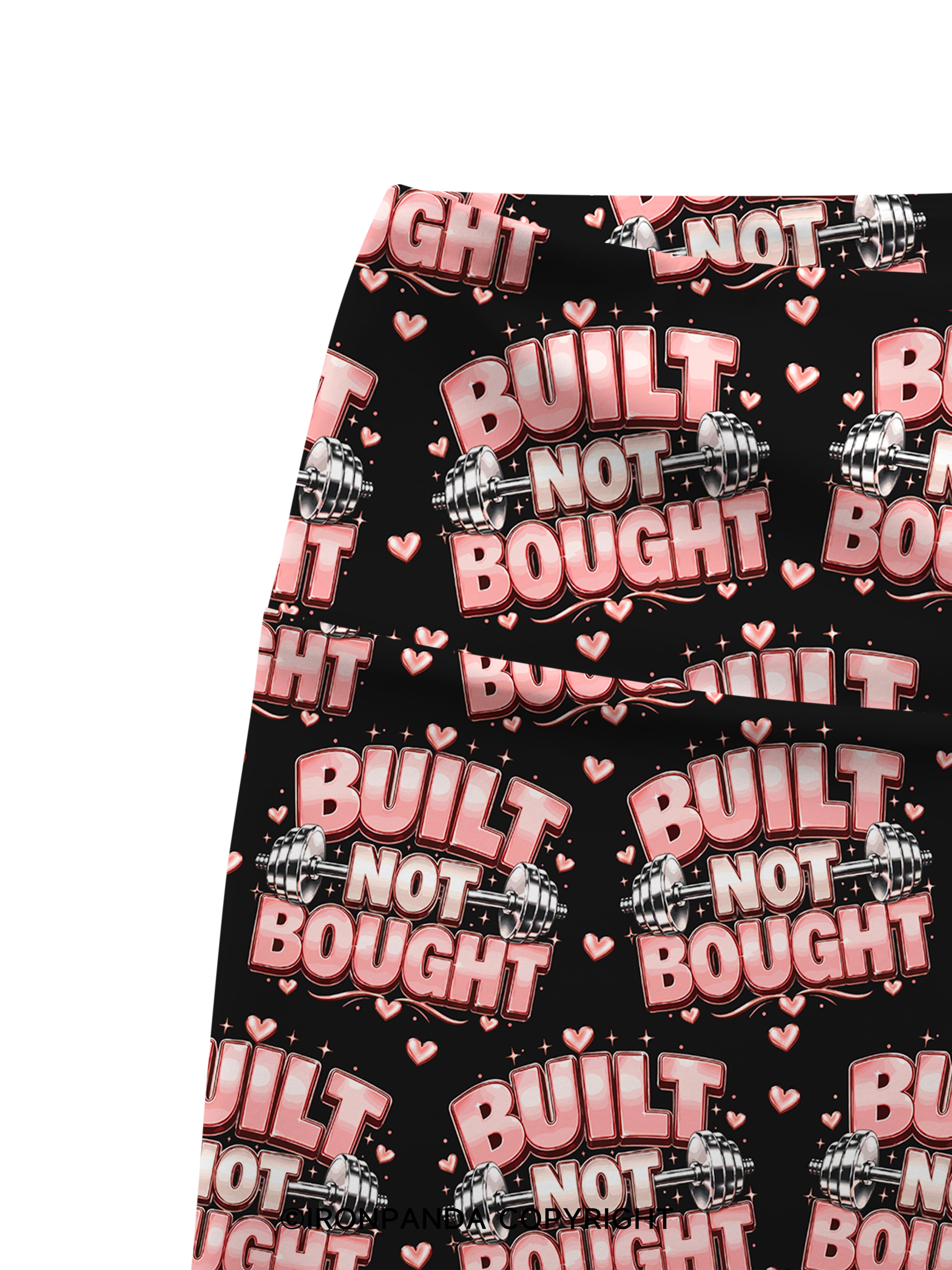 BUILT NOT BOUGHT POSITIVE GYM Printed Yoga Cycling Shorts