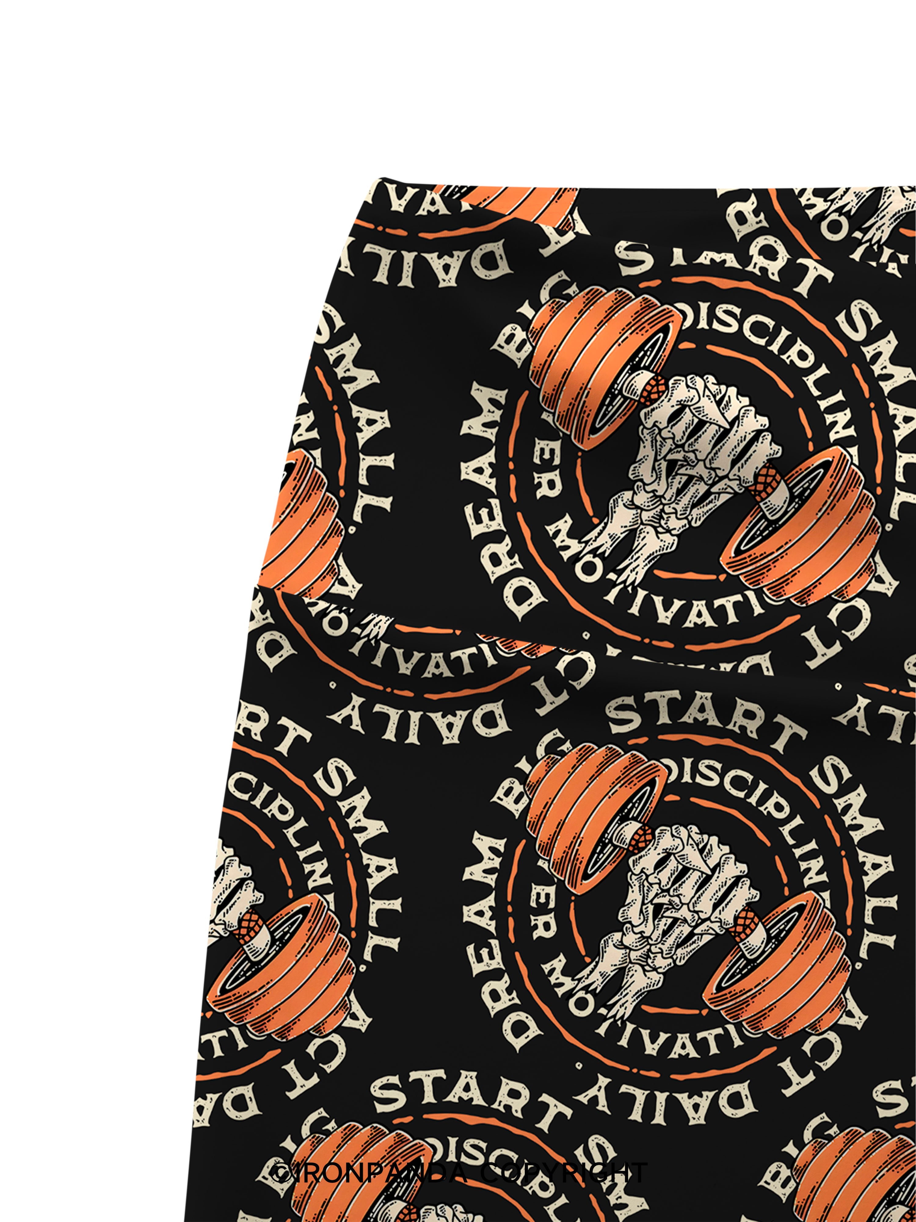 DREAM BIG START SMALL ACT DAILY DISCIPLINE OVER MOTIVATION Printed Yoga Cycling Shorts