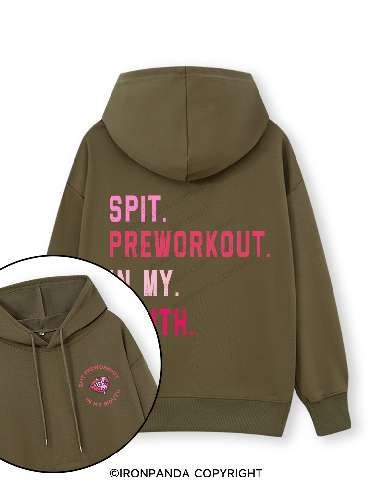 SPIT PREWORKOUT IN MY MOUTH Double-Sided Printed Classic Gym Hoodie