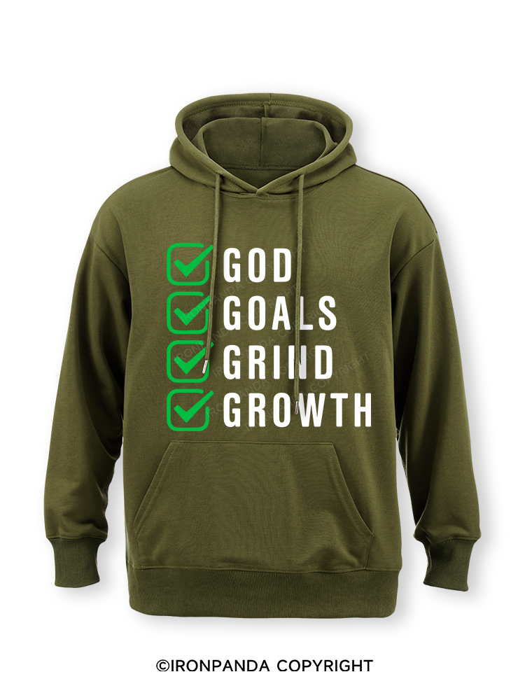 God Goals Grind Growth Classic Gym Hoodie