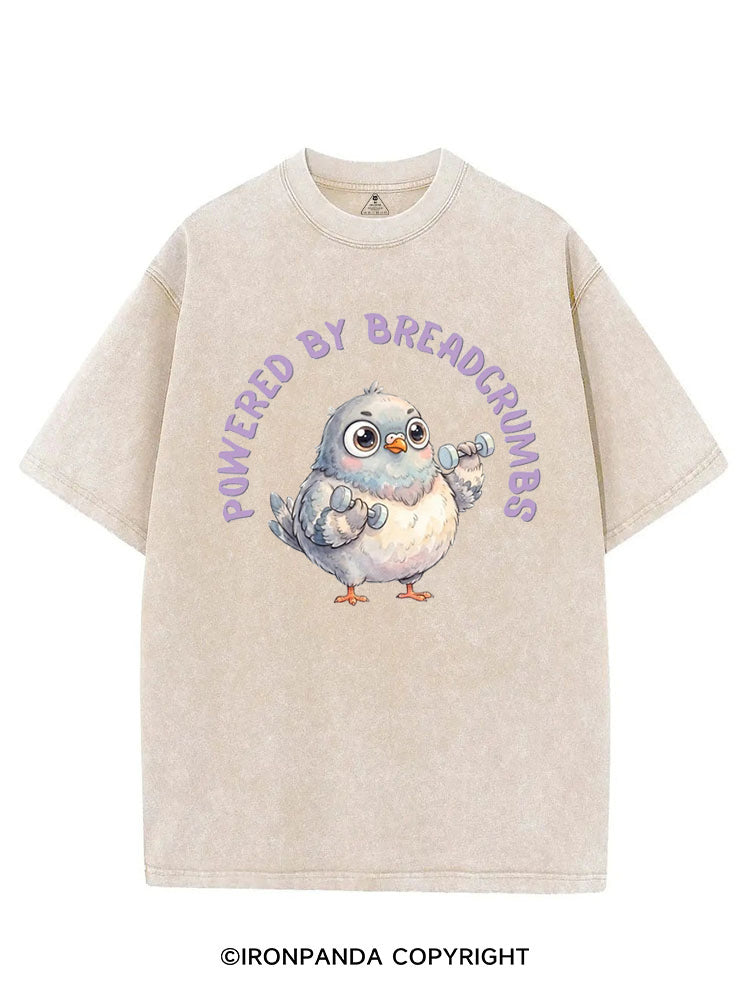 POWERED BY BREADCRUMBS VINTAGE GYM SHIRT
