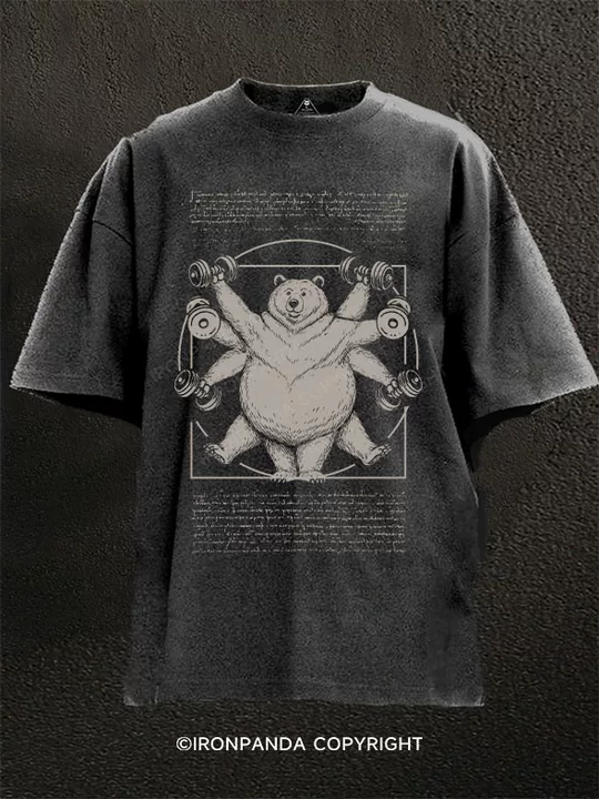 Vitruvian Bear Washed Gym Shirt
