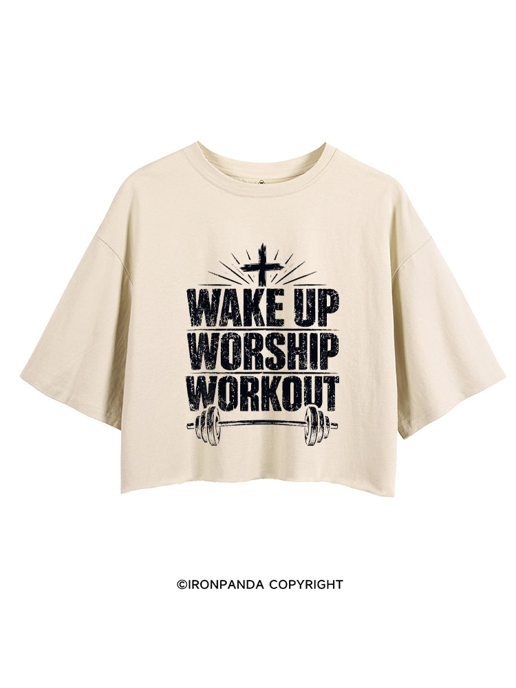Wake Up Worship Workout Christian Workout CROP TOPS