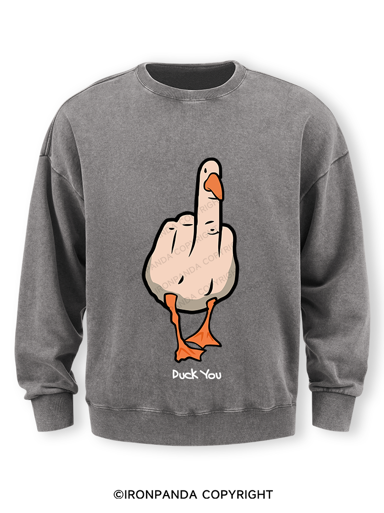 duck you Washed Sweatshirt