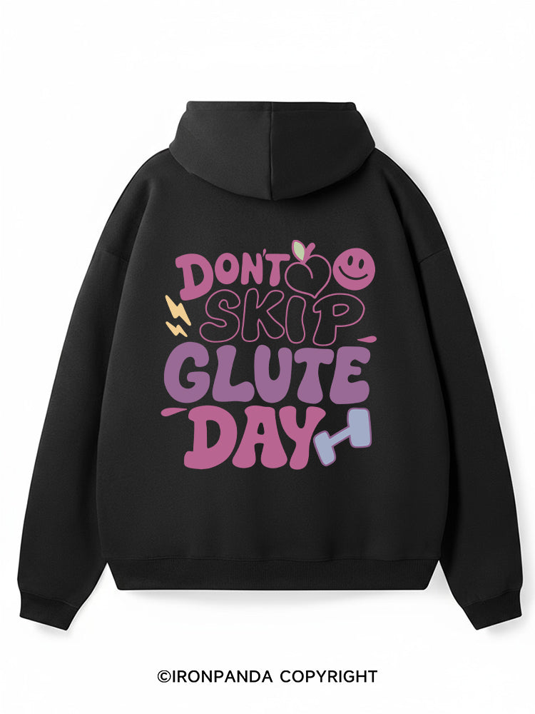 Don't Skip Glute Day Premium Fleece Gym Hoodie