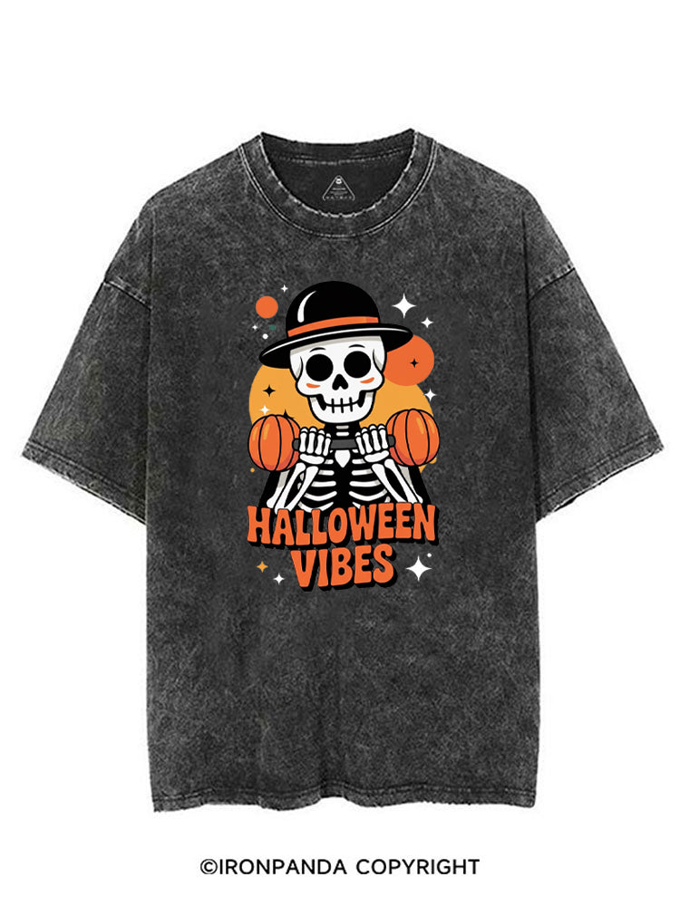 HALLOWEEN VIBES STRONG MIND VINTAGE GYM SHIRT