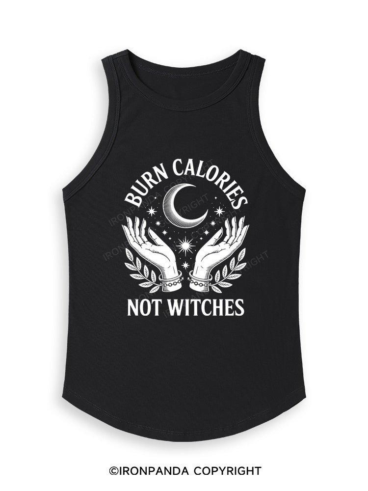 BURN CALORIES NOT WITCHES Fitted Tank Top
