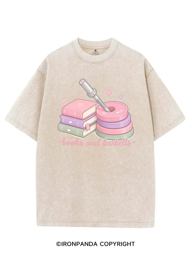 BOOKS AND BARBELLS WORKOUT VINTAGE GYM SHIRT