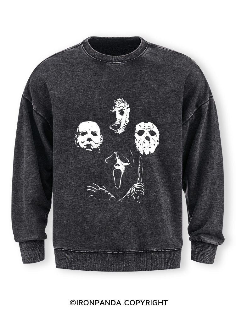 Halloween Fitness Night Washed Sweatshirt