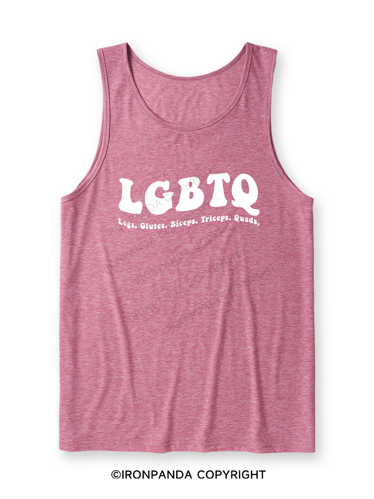 LGBTQ: Legs, Glutes, Biceps, Triceps, Quads Ultra Soft Heather Tank