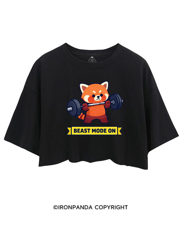 BEAST MODE ON RED PANDA CROP TOPS