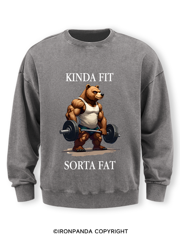 KINDA FIT SORTA FAT MUSCLE BEAR Washed Sweatshirt