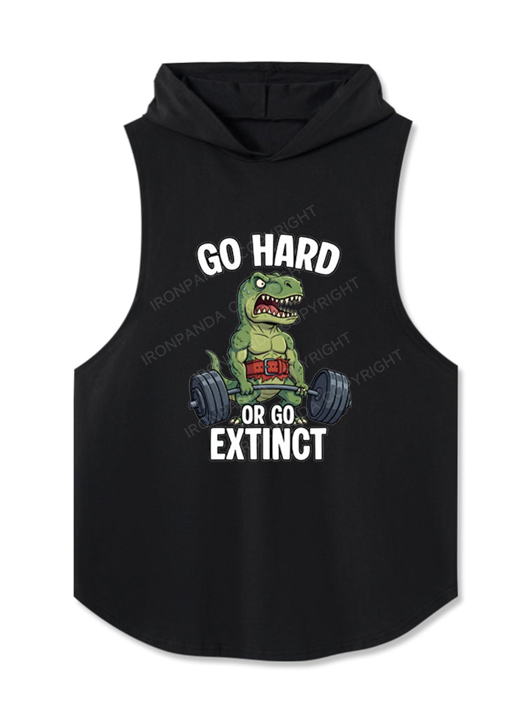 Go Hard or go Extinct Hooded Tank