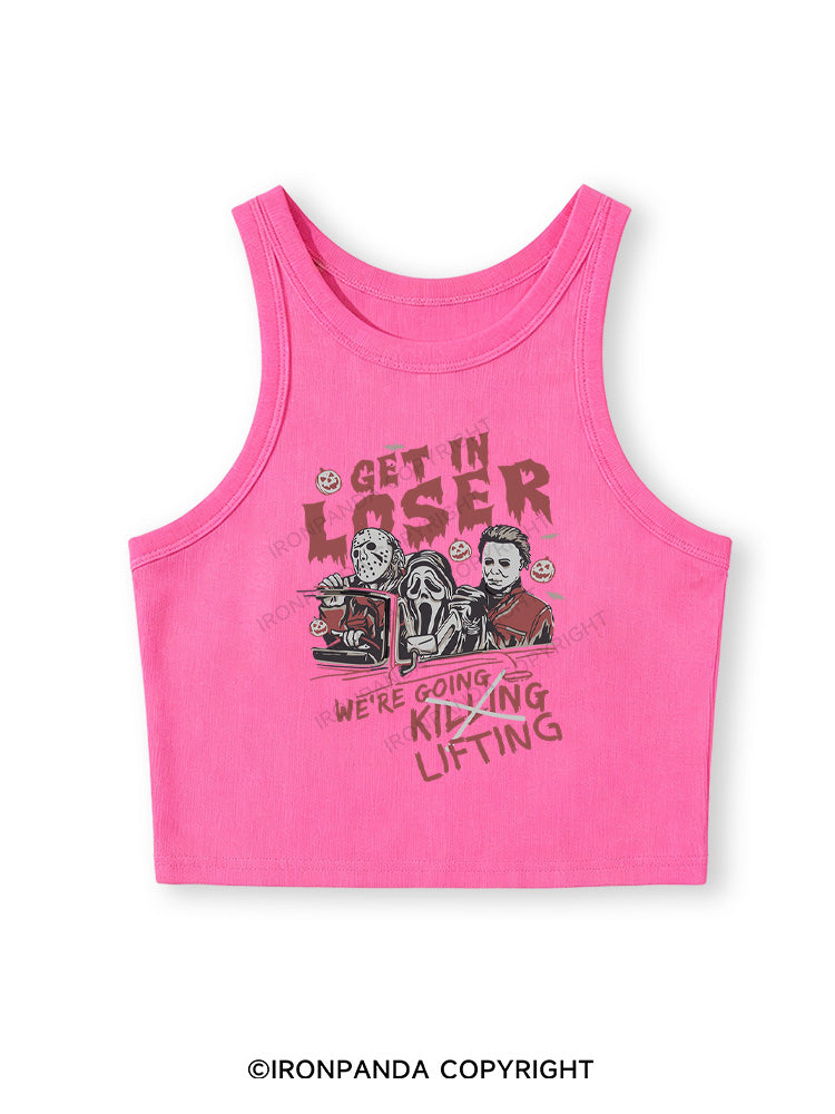 We’re Going Lifting Fitted Crop Tank Top