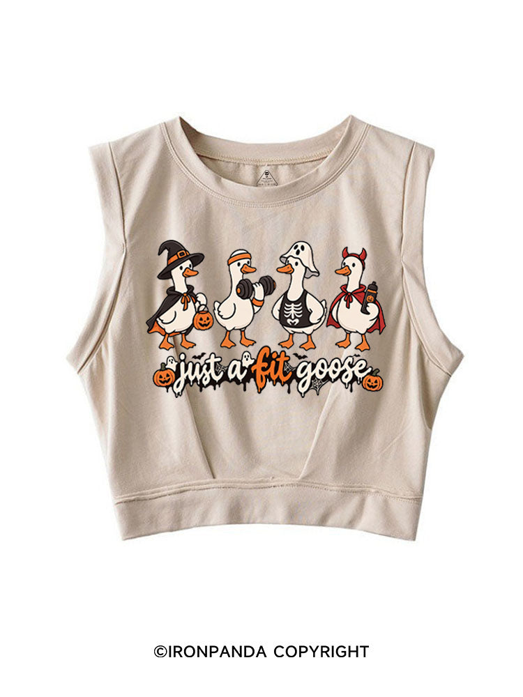 Just a Fit Goose Cute Goose Workout SLEEVELESS CROP TOPS