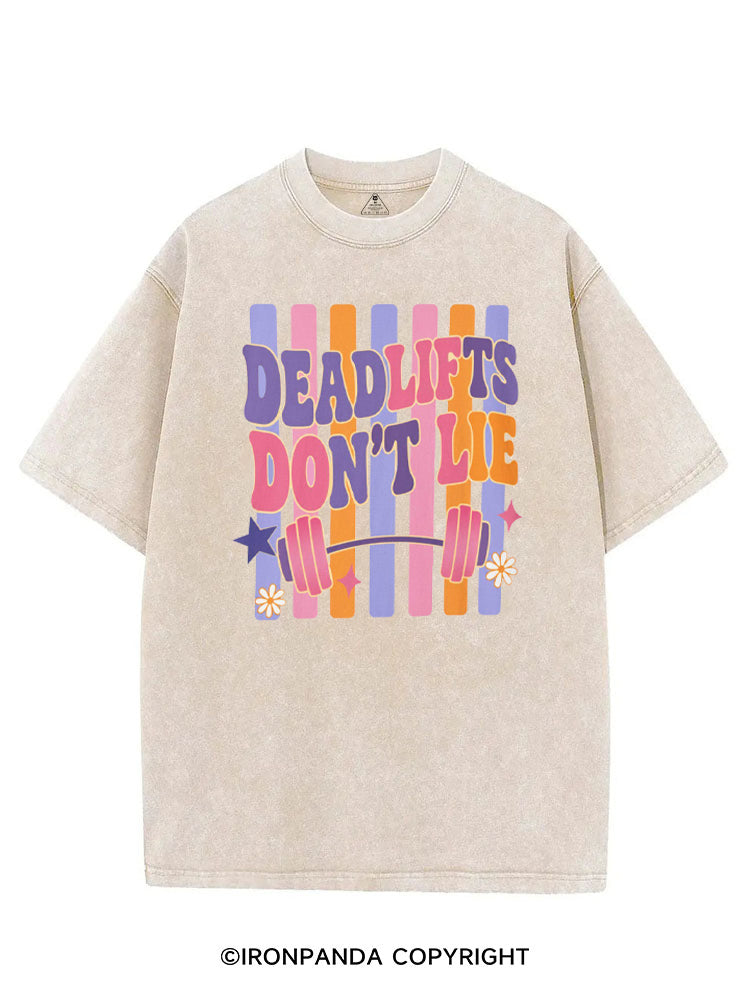 DEADLIFTS DON'T LIE VINTAGE GYM SHIRT