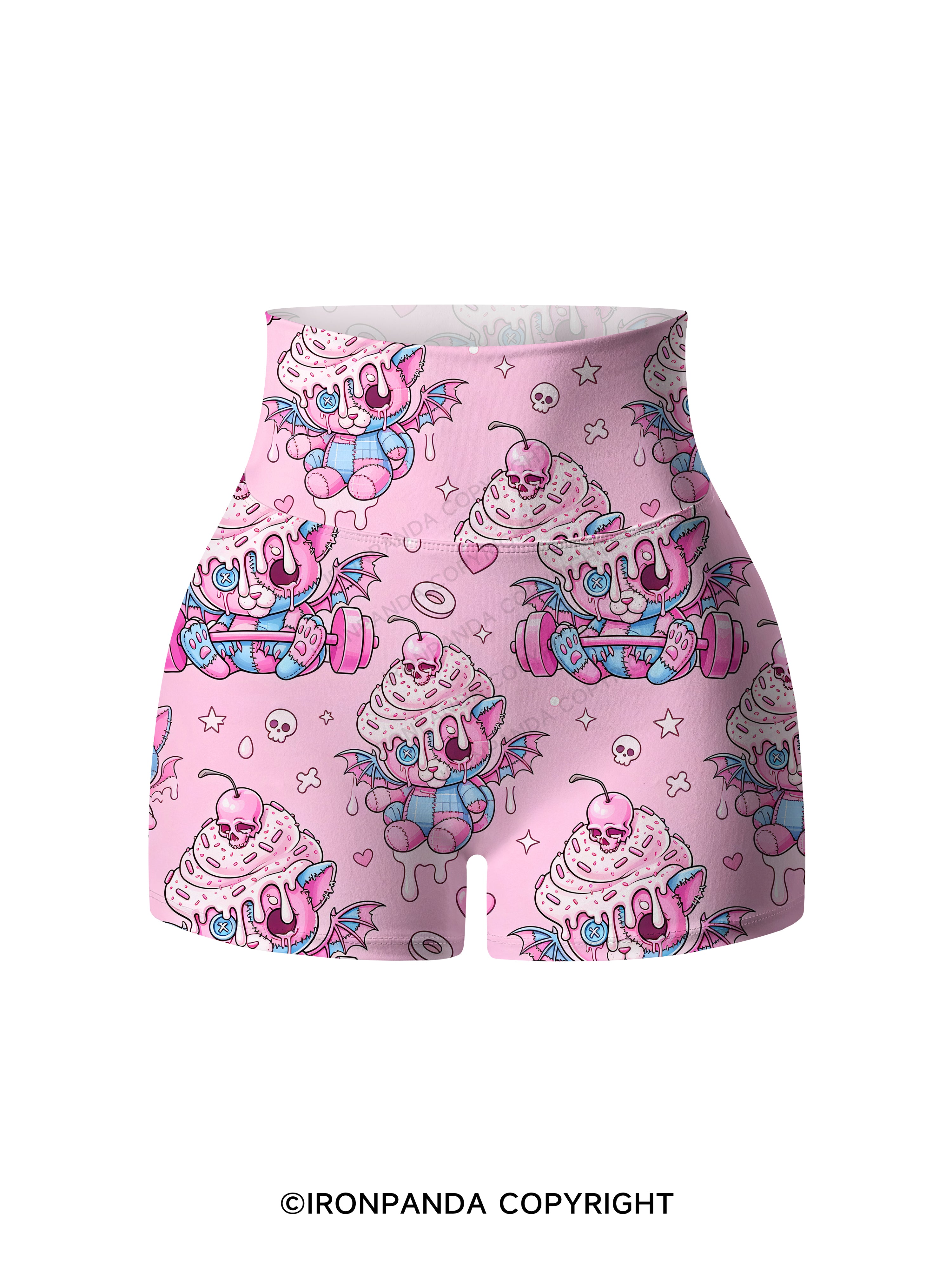 Teddy Deadlift Gym Printed Yoga Shorts