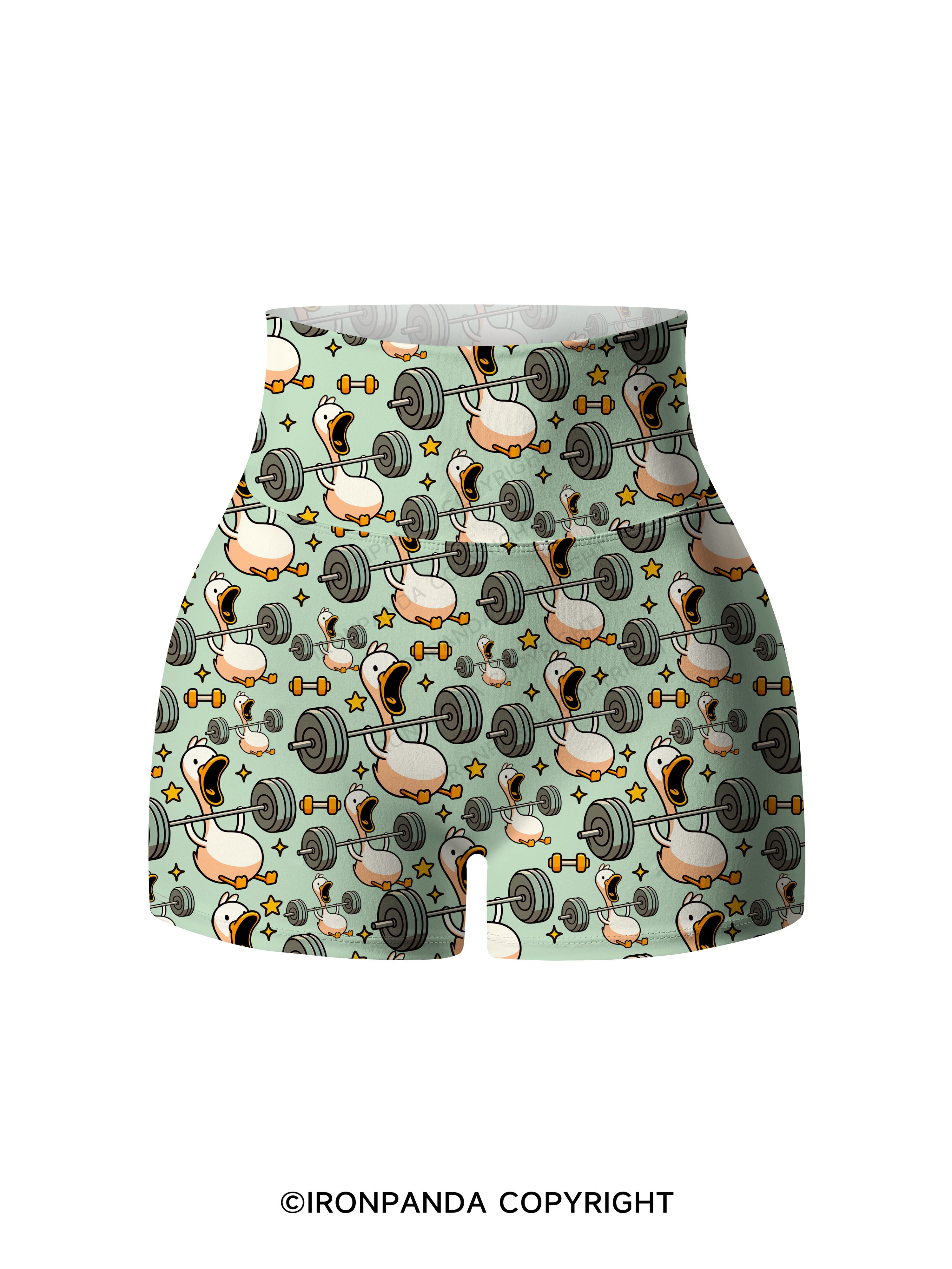 IF I DIE I DIE Printed Yoga Shorts