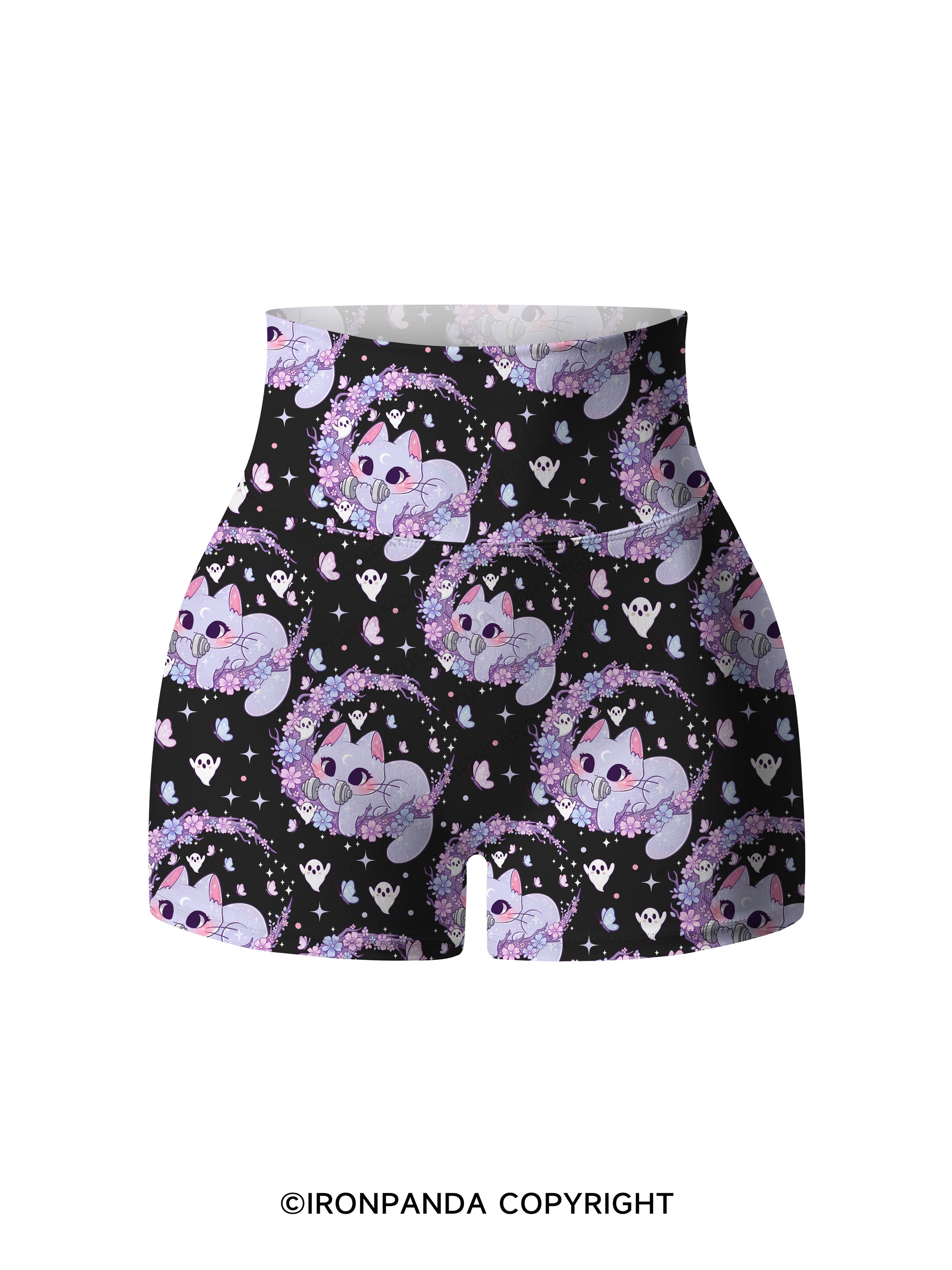 Moonlight Muscle Printed Yoga Shorts