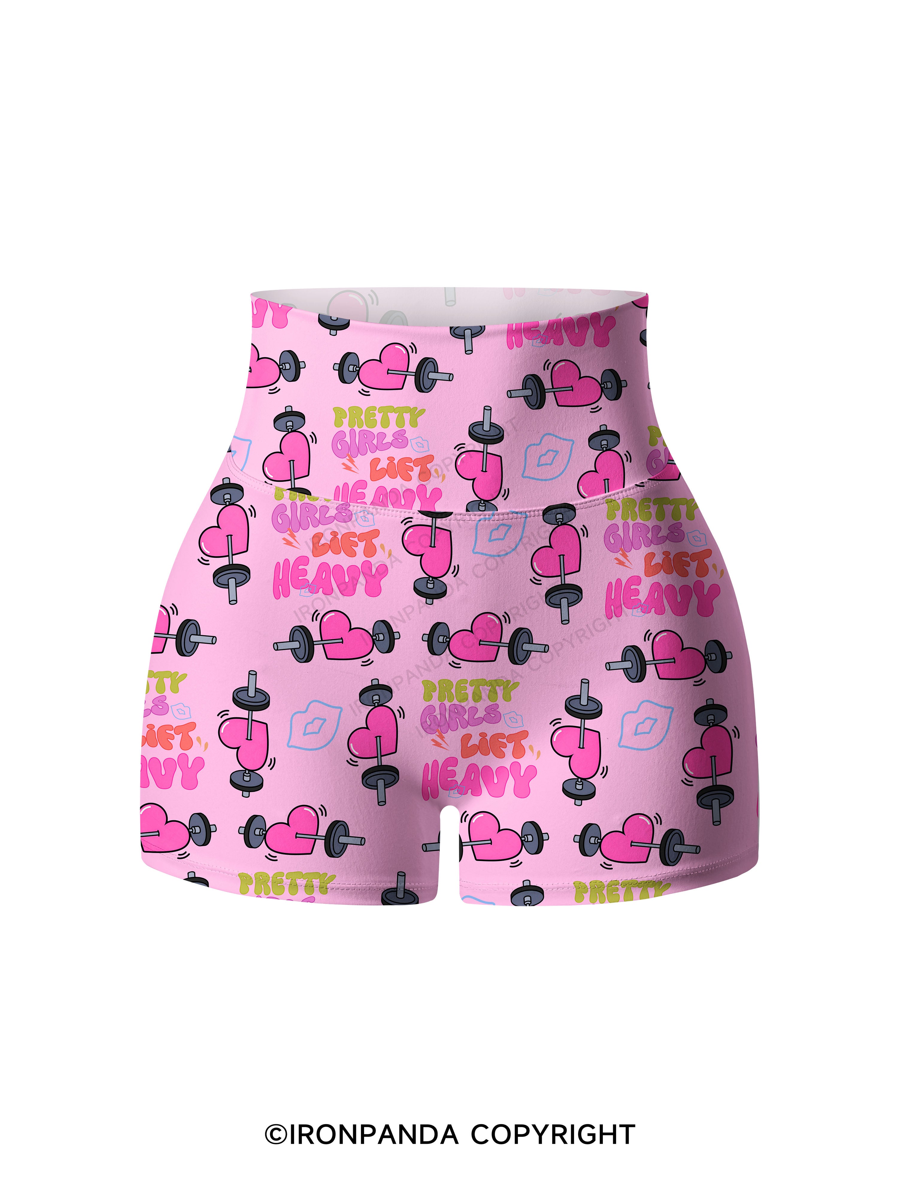 pretty girls lift heavy Printed Yoga Shorts