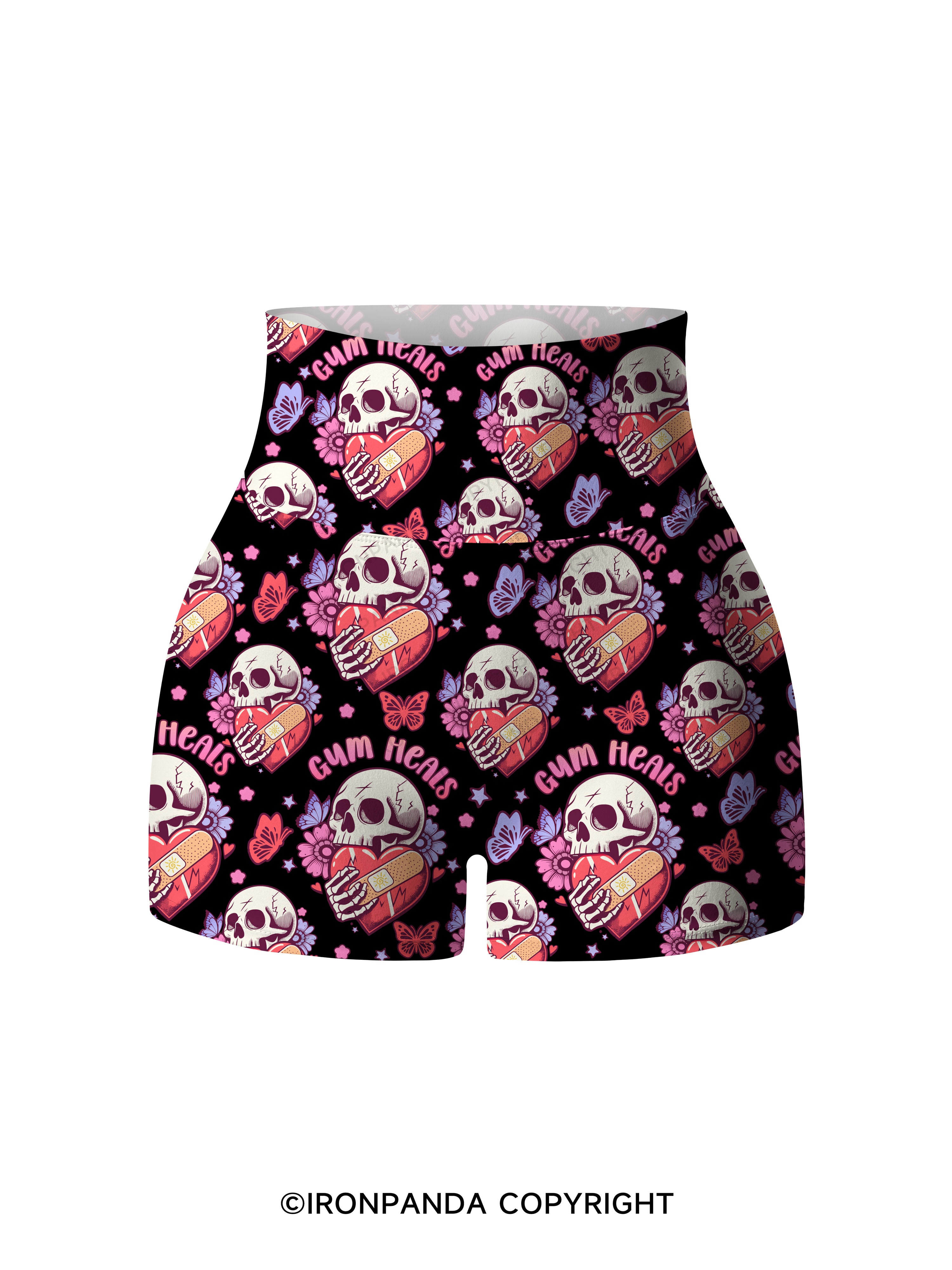 GYM HEALS Printed Yoga Shorts