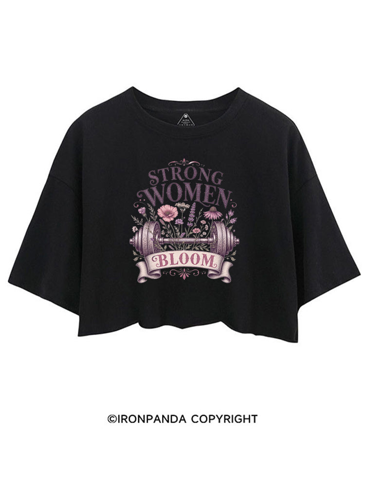 STRONG WOMEN BLOOM CROP TOPS