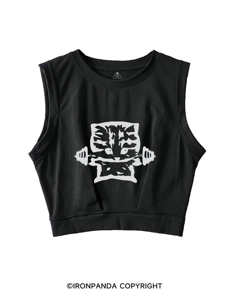 BUFF KITTEN FITNESS SLEEVELESS CROP TOPS